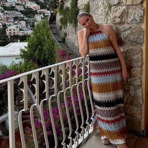 Open back maxi dress